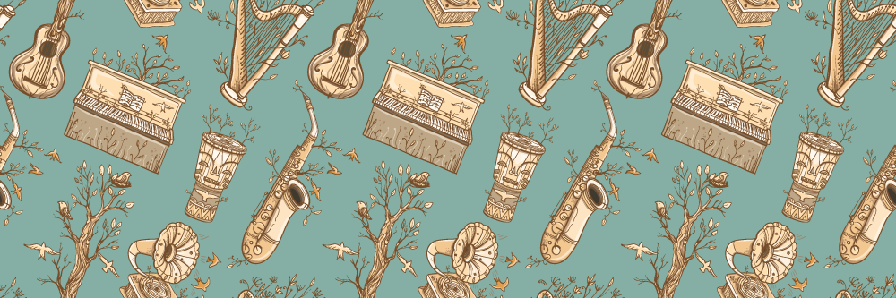 Idé om musikkinstrumenter Vinyl teppe flere barn - Tenstickers