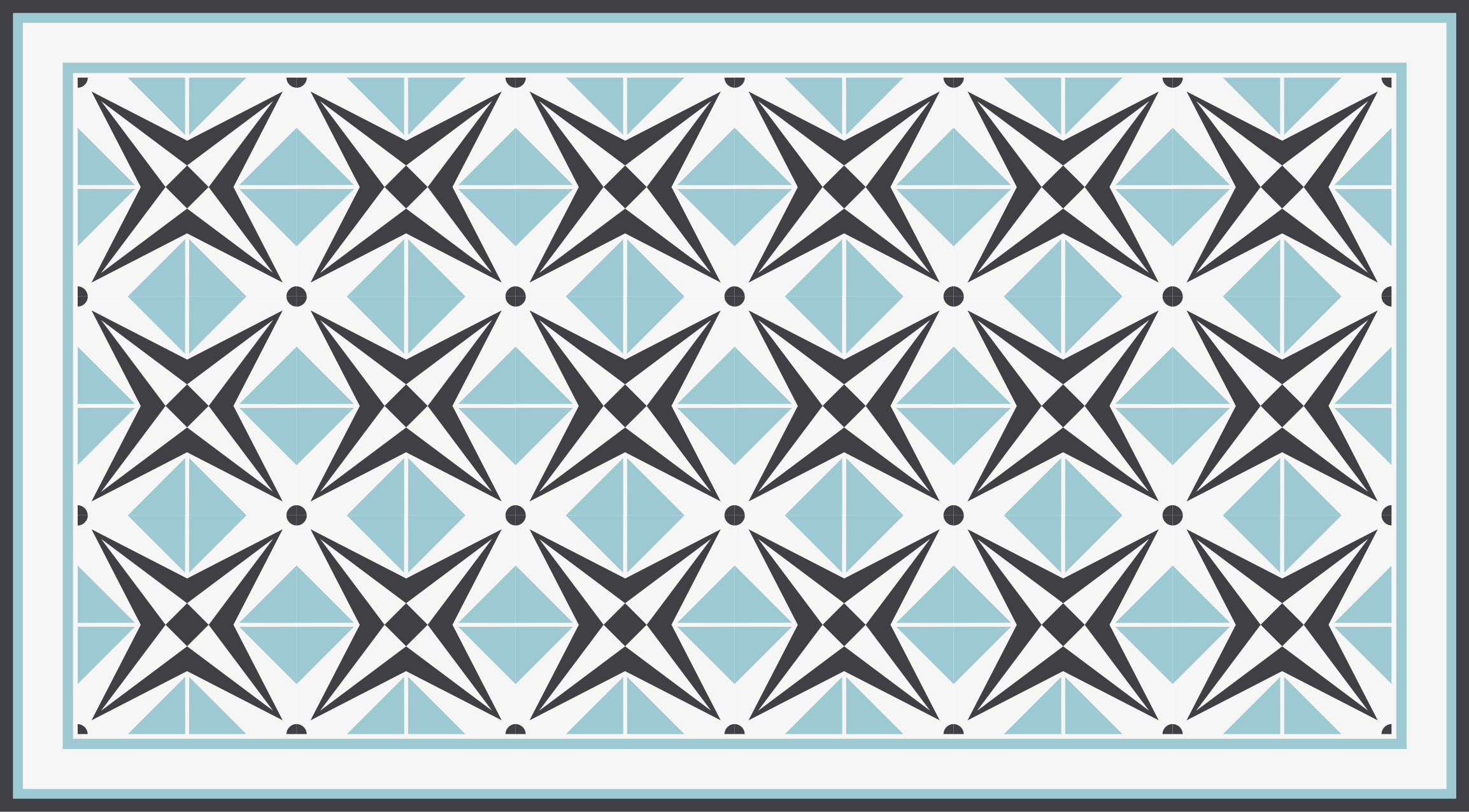 Lyseblå og grå kryss vinyl teppe hydraulisk - Tenstickers