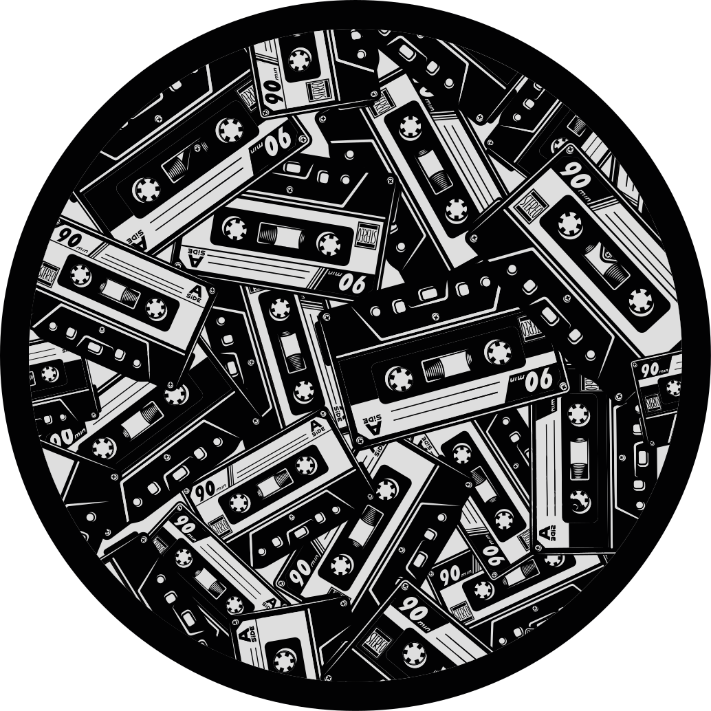 Vinyl teppe flere barn kassettbåndkonsept - Tenstickers