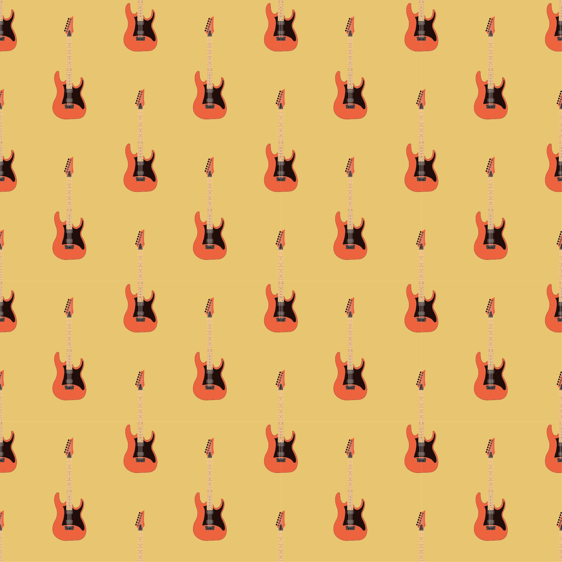 Elektrisk gitarfokal vinyl teppe ungdom - Tenstickers