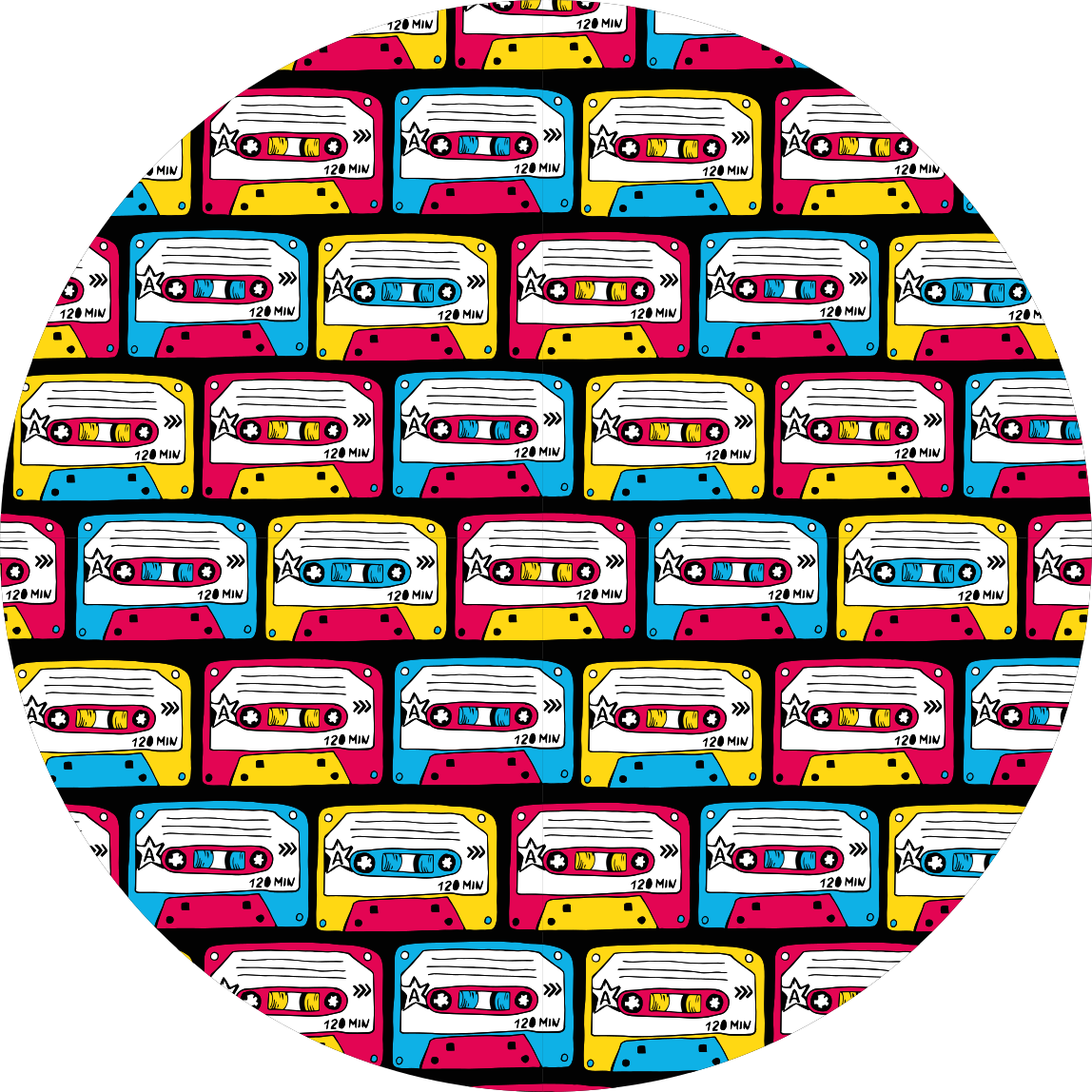 Vinyl teppe vintage livlige kassettbånd - Tenstickers