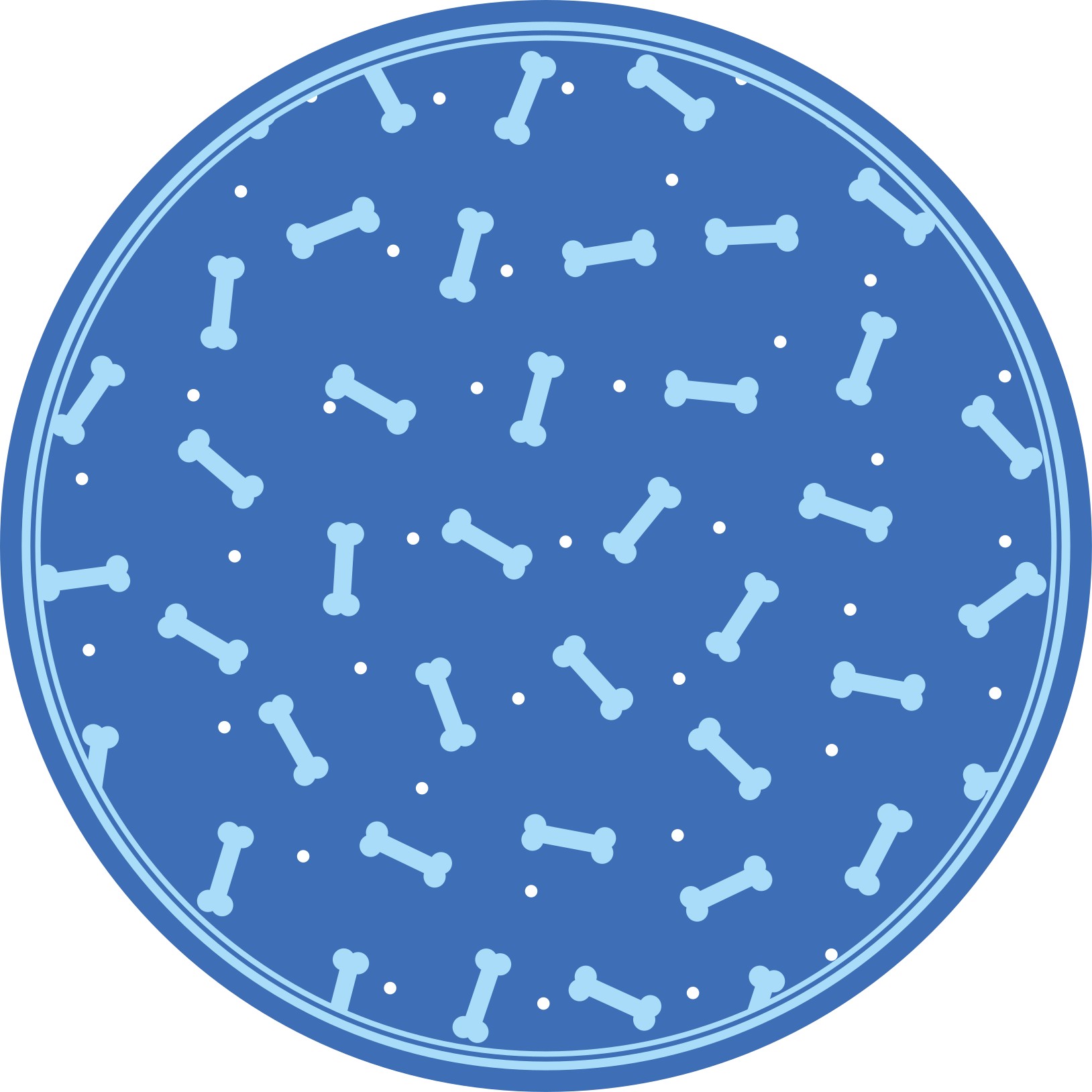 Fantastisk blå bakgrunn sømløse bein vinyl teppe dyr - Tenstickers