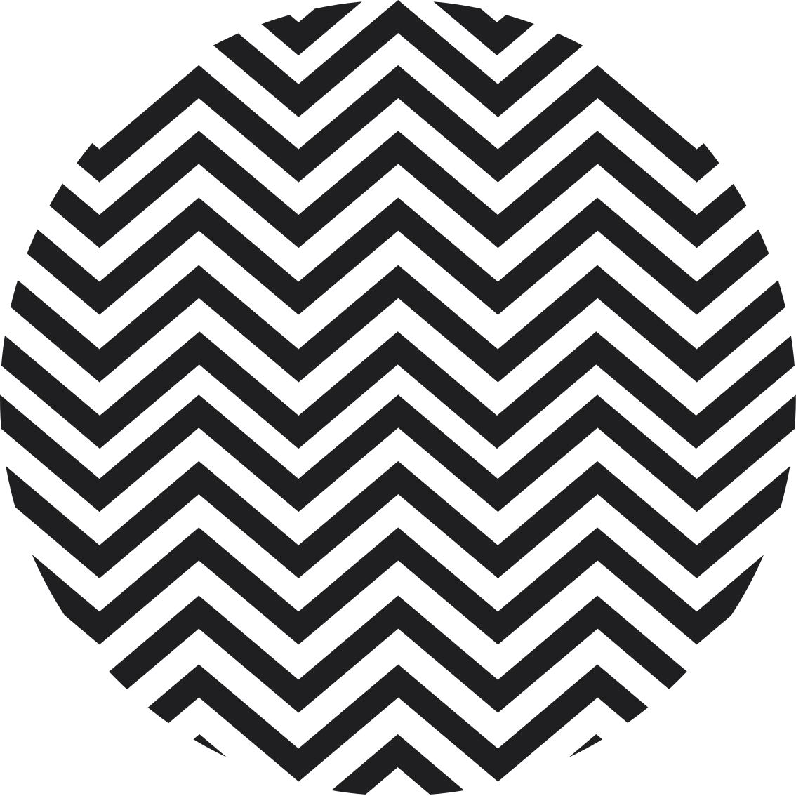 Vinyl teppe geometrisk chevron mønster - Tenstickers
