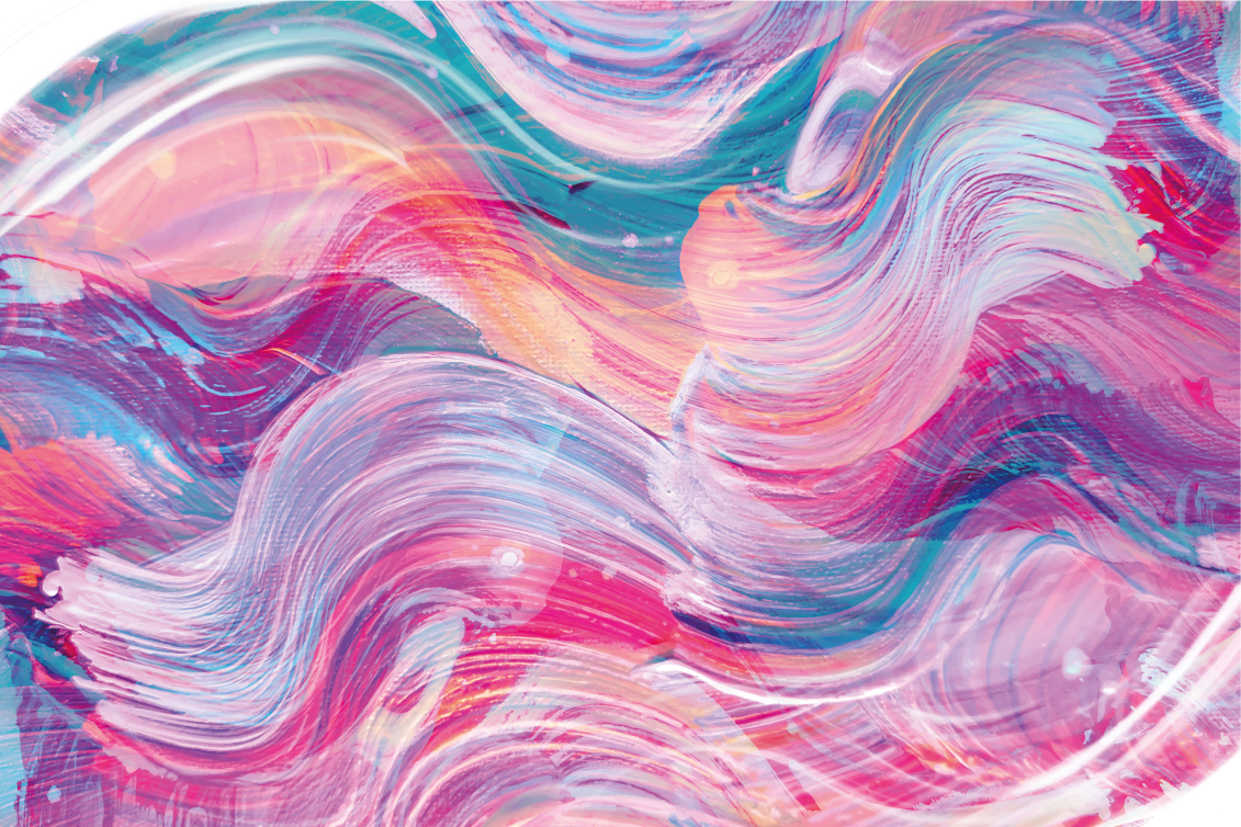 Livlige abstrakte kurver Vinyl teppe flere barn - Tenstickers