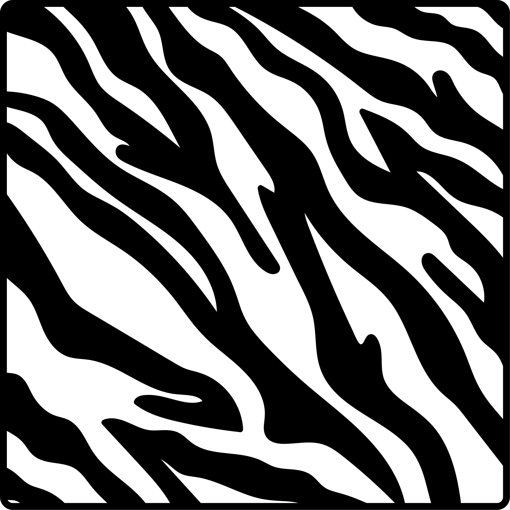 Vinyl teppe dyreavtrykk zebra mønster - Tenstickers