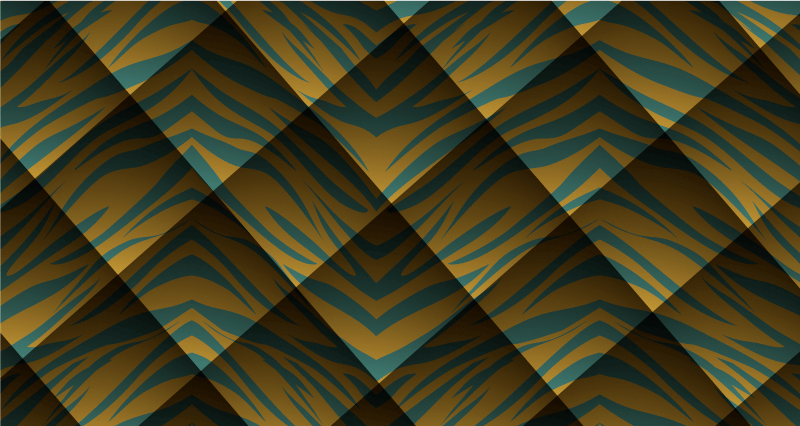 Tigerstripekonsept vinyl teppe dyreavtrykk - Tenstickers