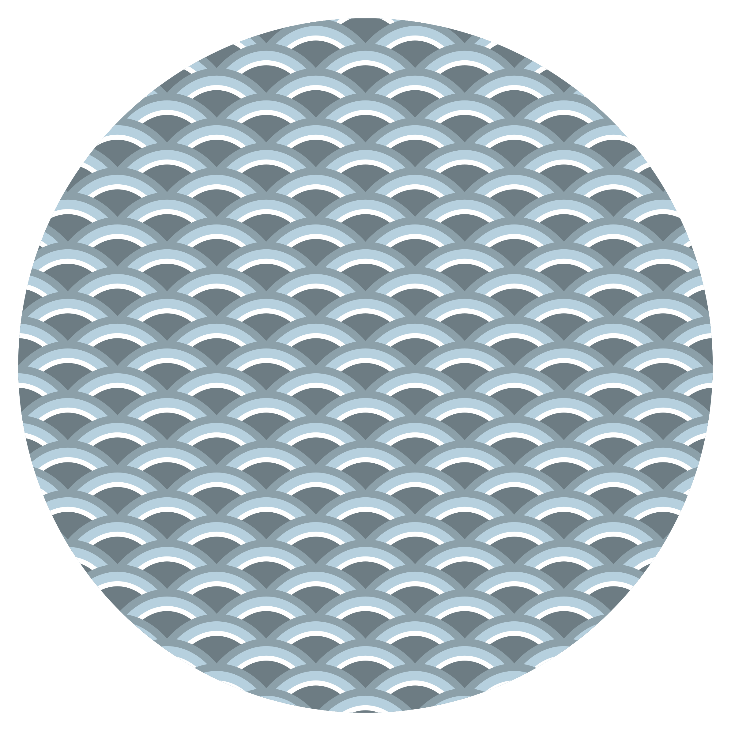 Bølgemotiv vinyl teppe geometrisk - Tenstickers