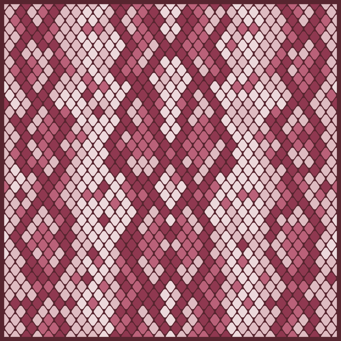 Slangehud sømløs mønster Vinyl teppe firkant - Tenstickers