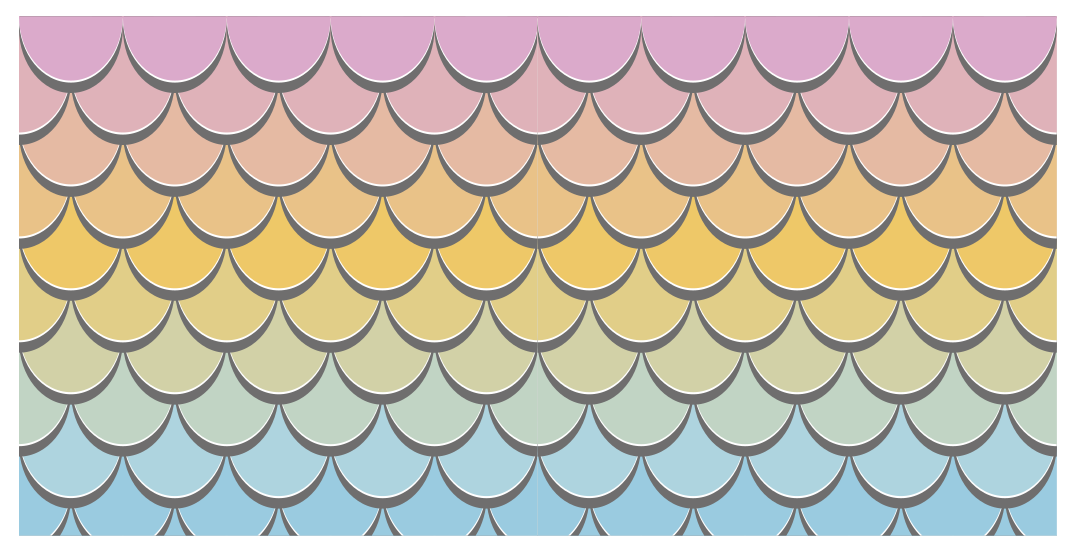 Fargerikt skalamønster tekstur vinyl teppe - Tenstickers