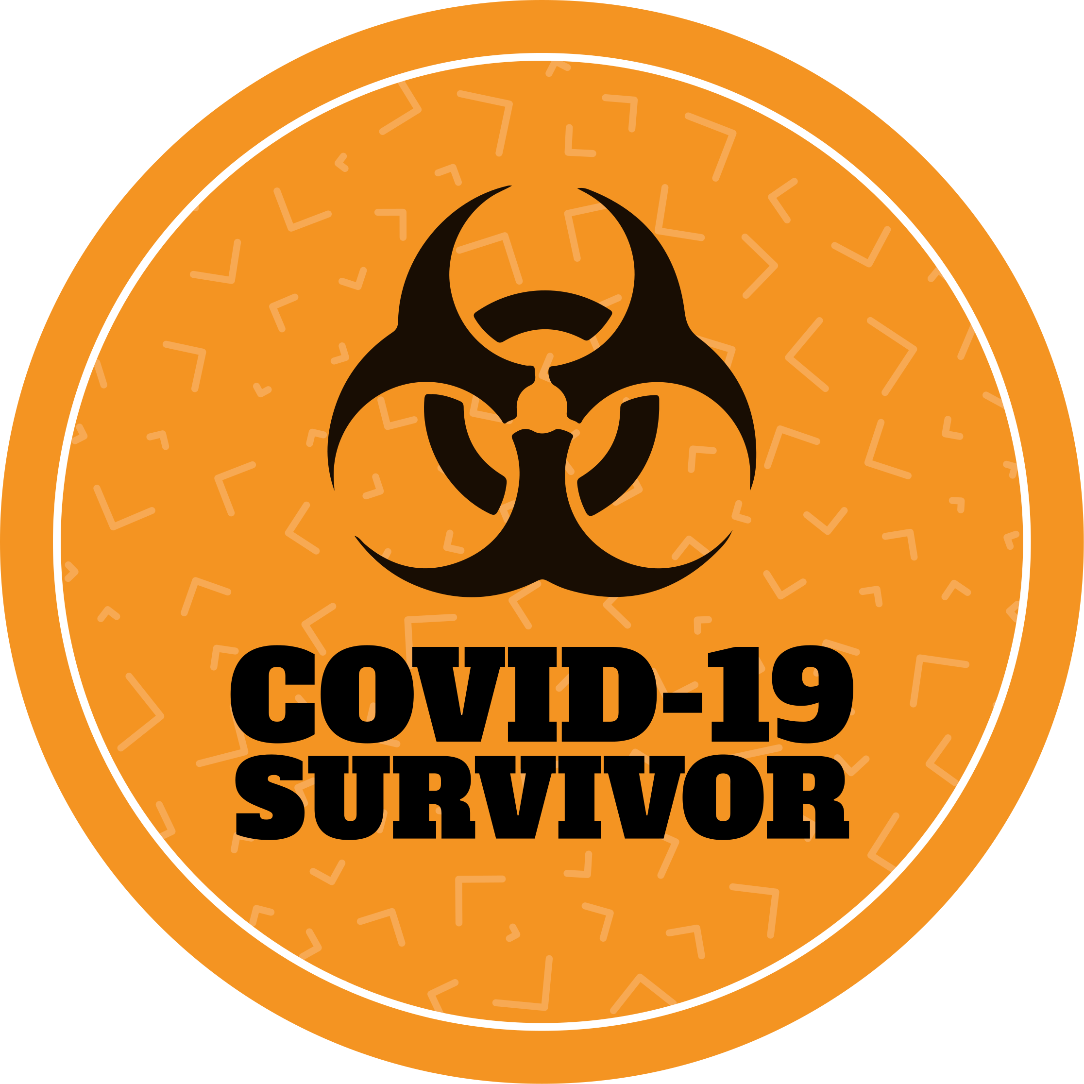 Covid survivor morsom design vinyl teppe sagn og tekster - Tenstickers