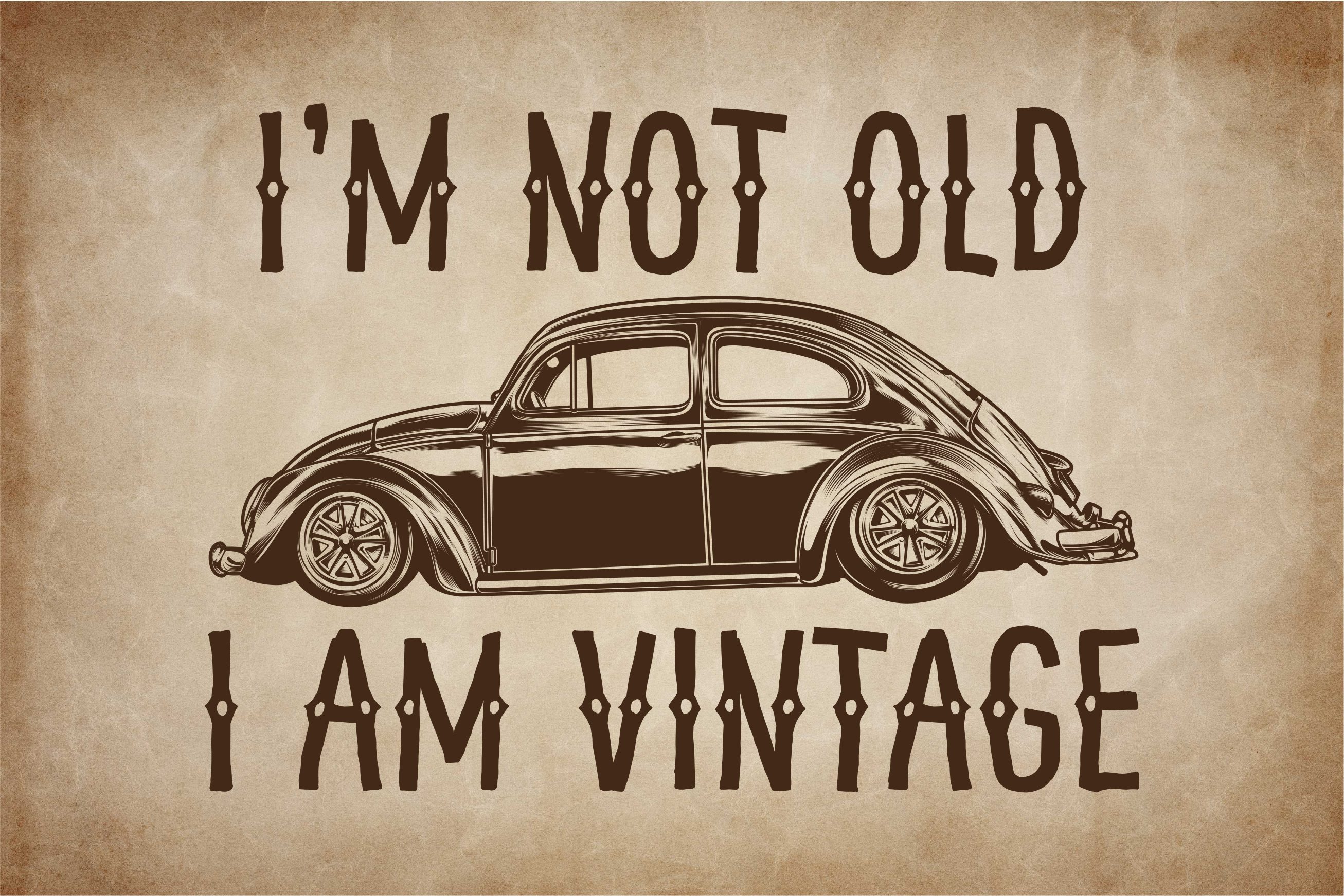I'm not old, i'm vintage sitat vinylteppe - Tenstickers
