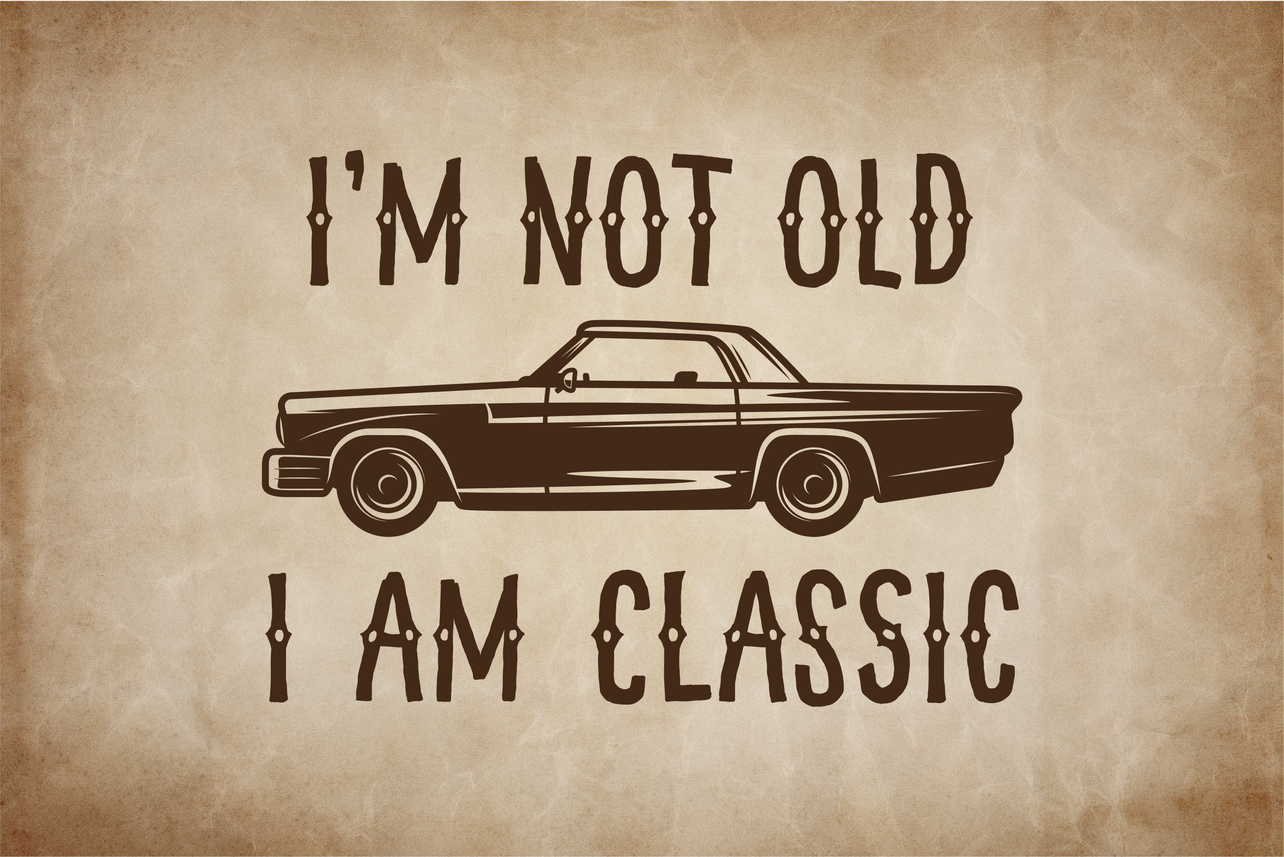 I'm not old, i am classic sitat vinylteppe - Tenstickers