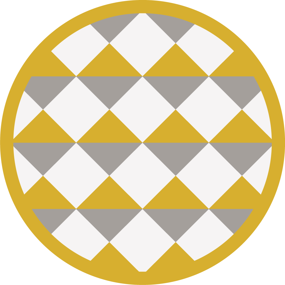 Diamantmønster sirkel vinyl teppe geometrisk - Tenstickers