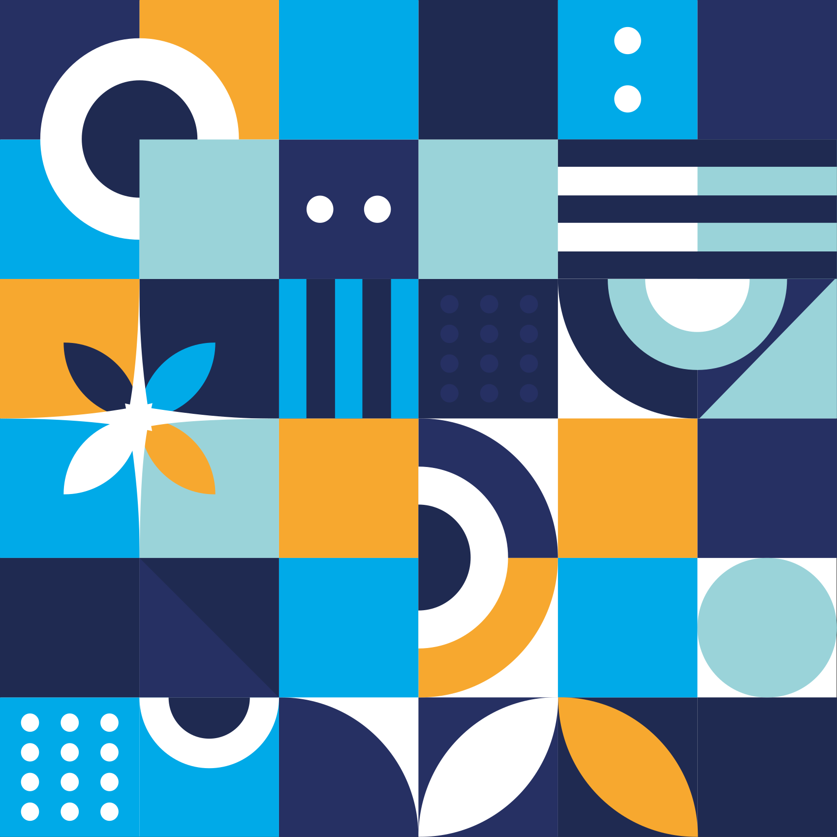 Geometriske fargeformer vinyl teppe hydraulisk - Tenstickers