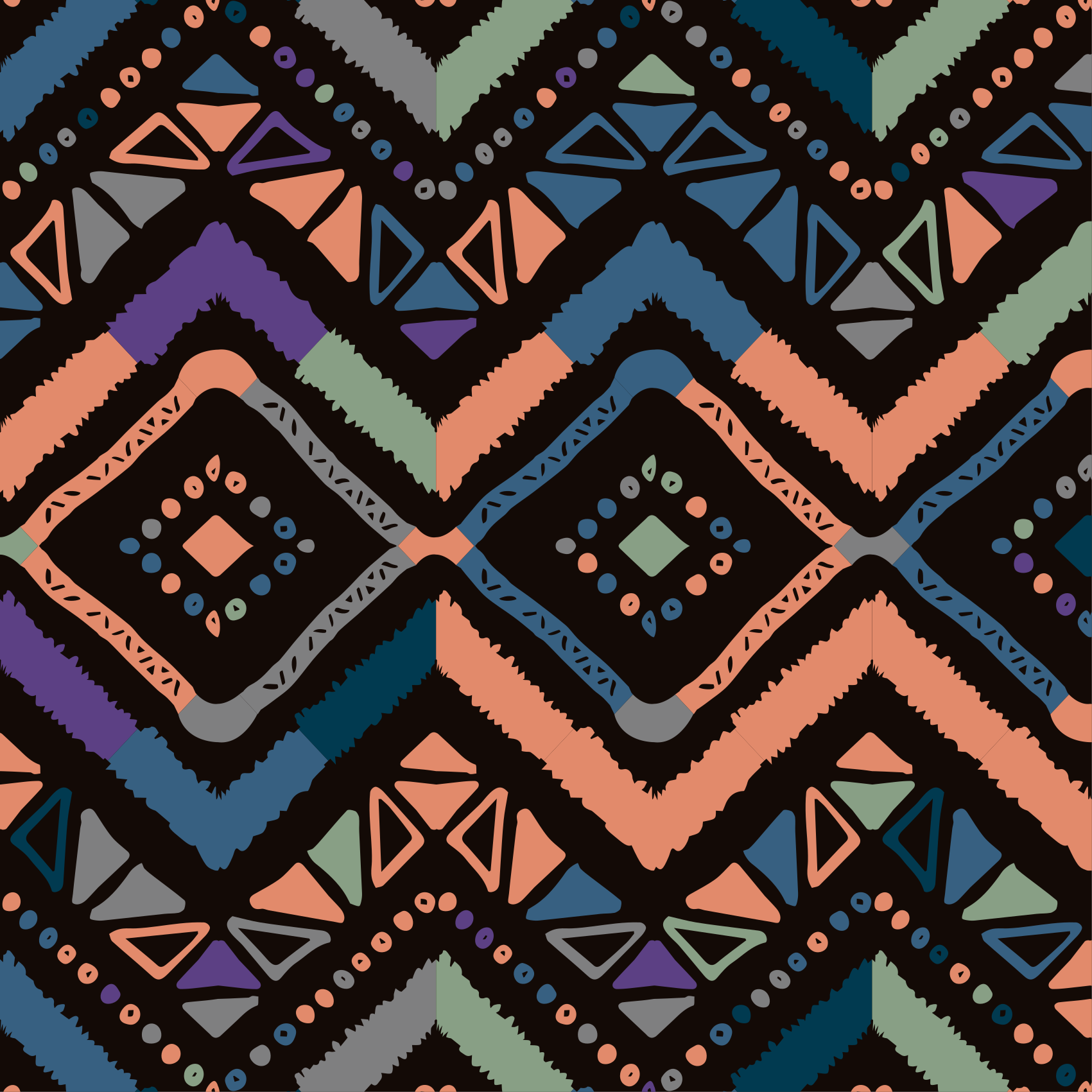 Geometriske fargeseksjoner vinyl teppe nordisk - Tenstickers