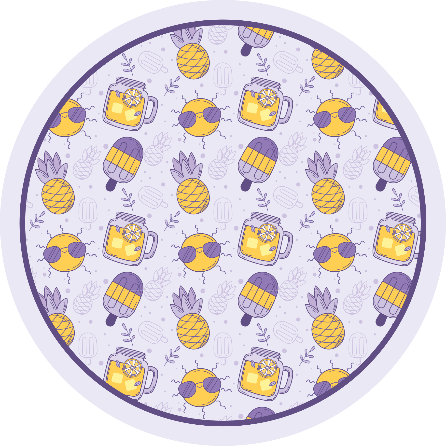 Tropisk sommermoro Vinyl teppe flere barn - Tenstickers