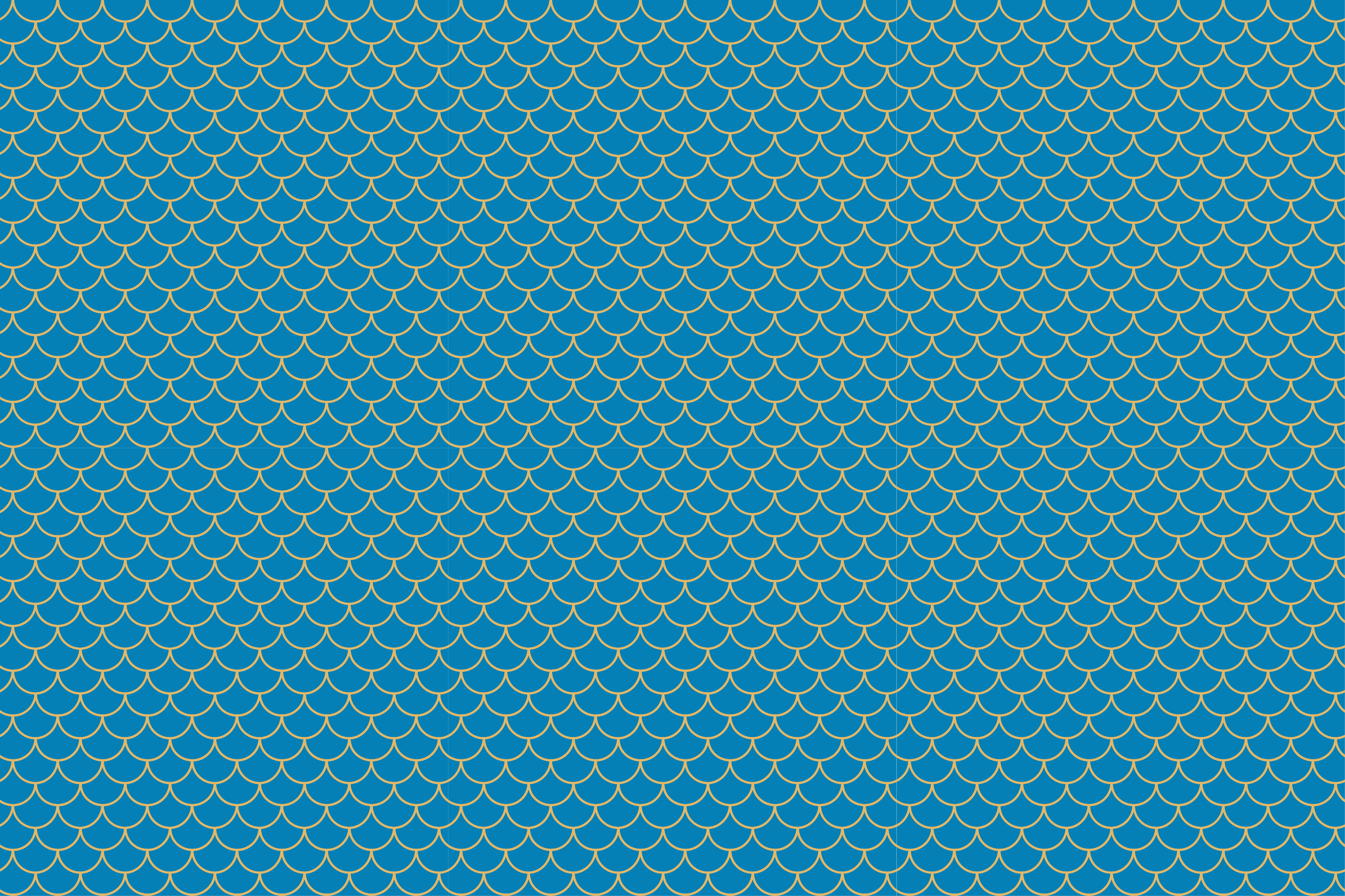 Blå fisk skalaer mønster bad vinyl teppe - Tenstickers