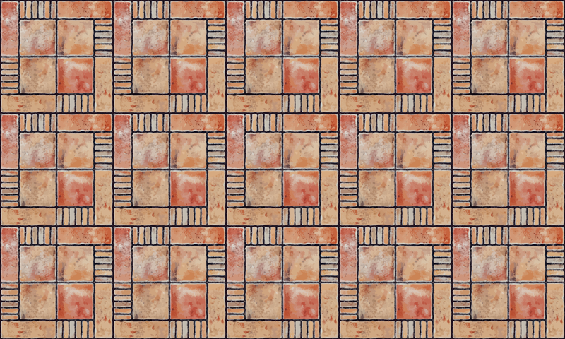 Kryssskraverte mønstre vinyl teppe hydraulisk - Tenstickers