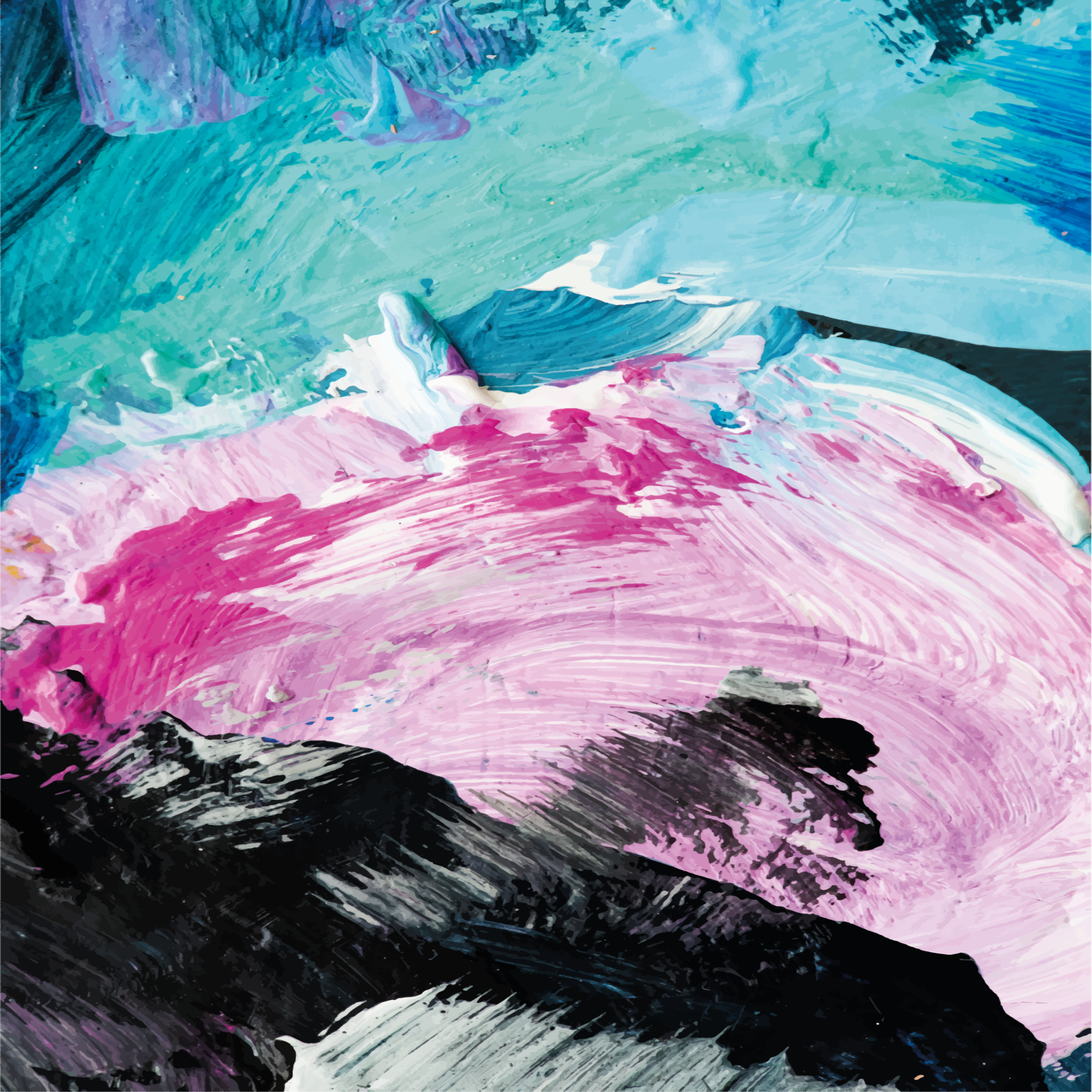 Abstrakt fargeeksplosjon tekstur vinyl teppe - Tenstickers