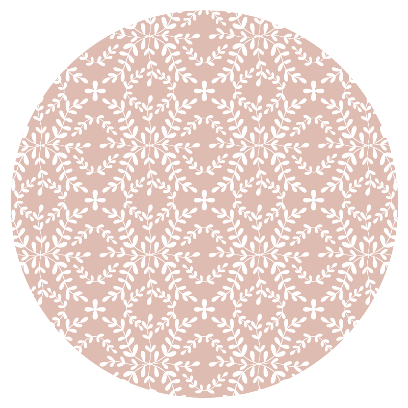 Delikat blomsterkomposisjon vinyl teppe blomster og planter - Tenstickers