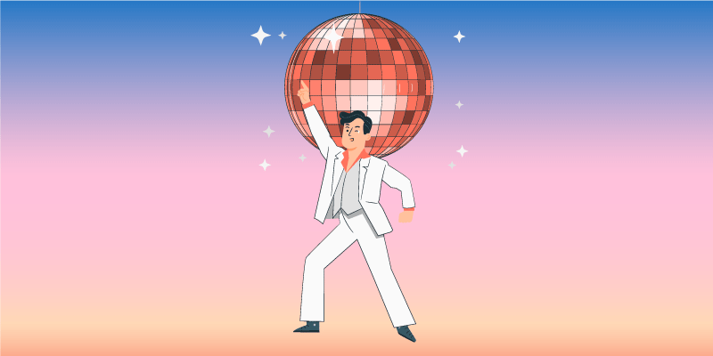 Dansefeststemning Vinyl teppe flere barn - Tenstickers