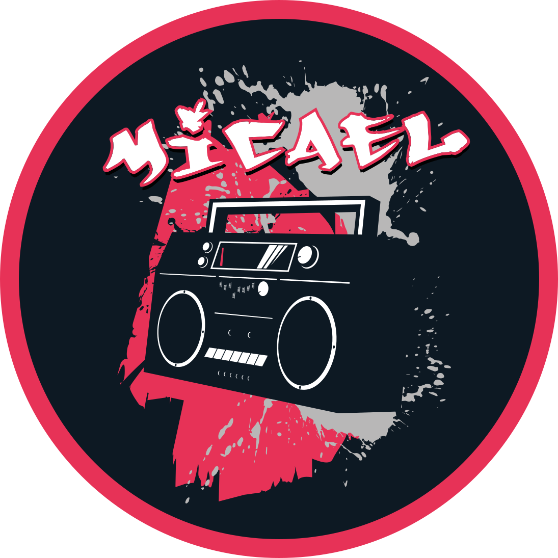 Hip hop cd -spiller graffiti vinyl teppe med navn - Tenstickers