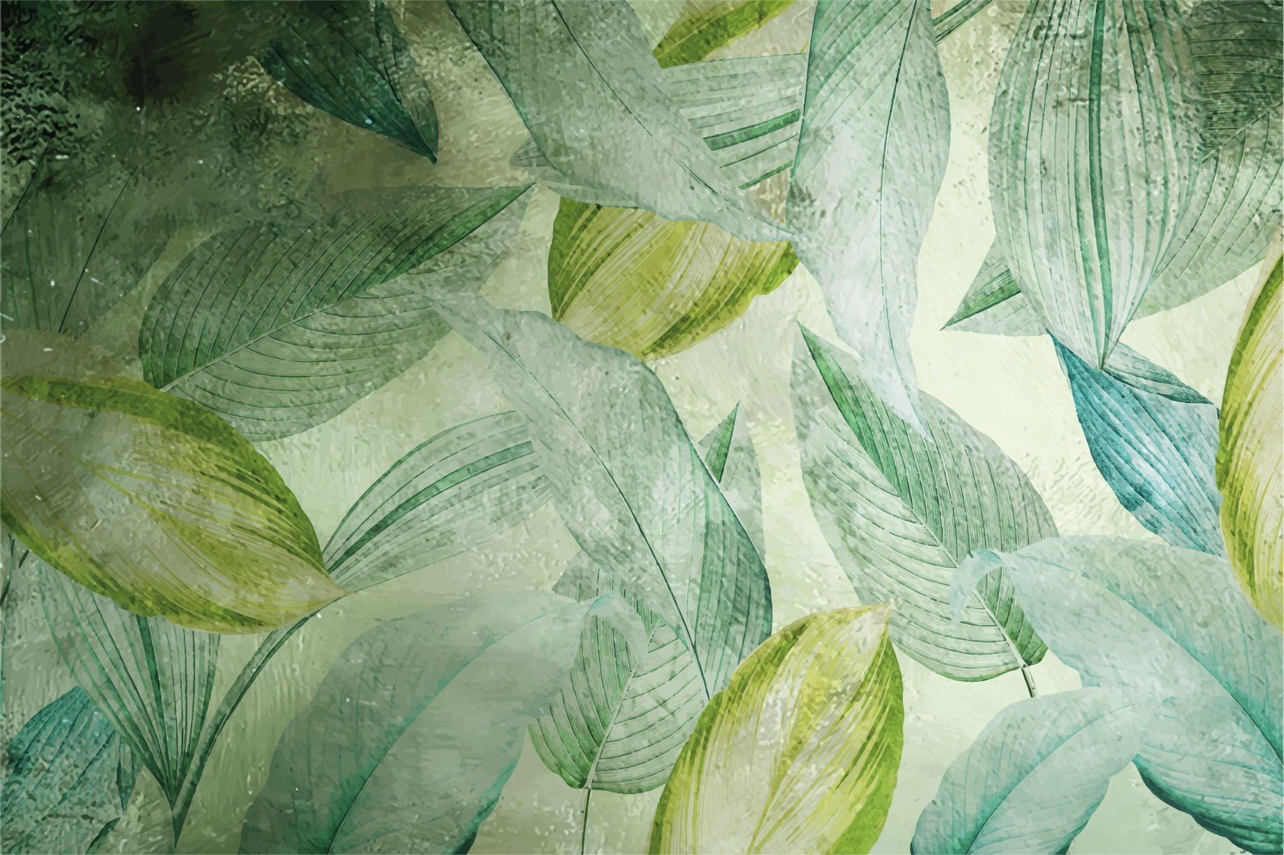 Levende grøntmotiv vinyl teppe natur - Tenstickers