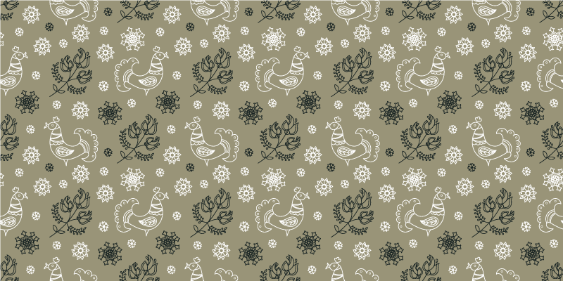 Sjarmerende dyremotiver vinyl teppe med navn - Tenstickers