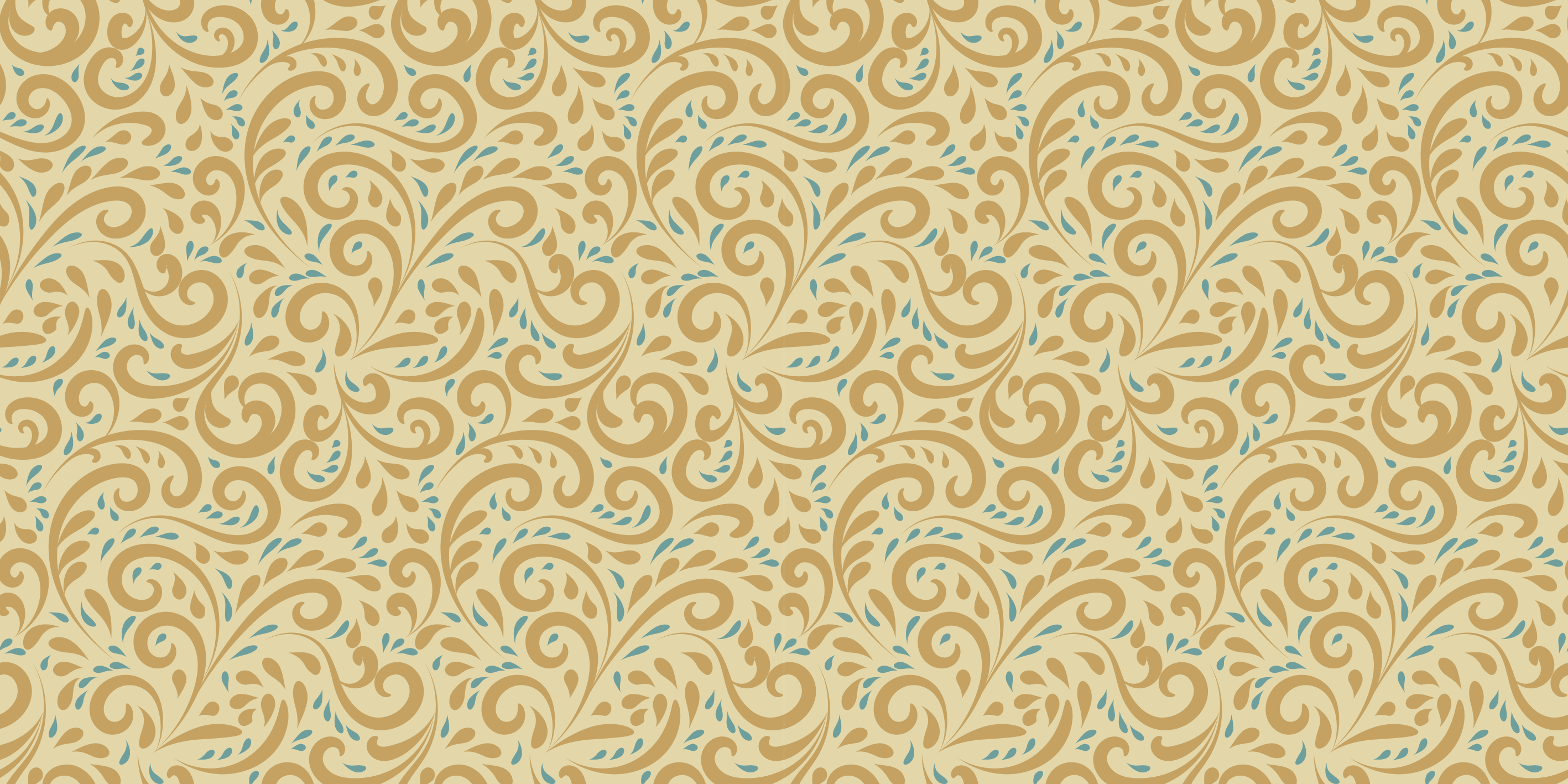 Botanisk virvelelement vinyl teppe blomster og planter - Tenstickers