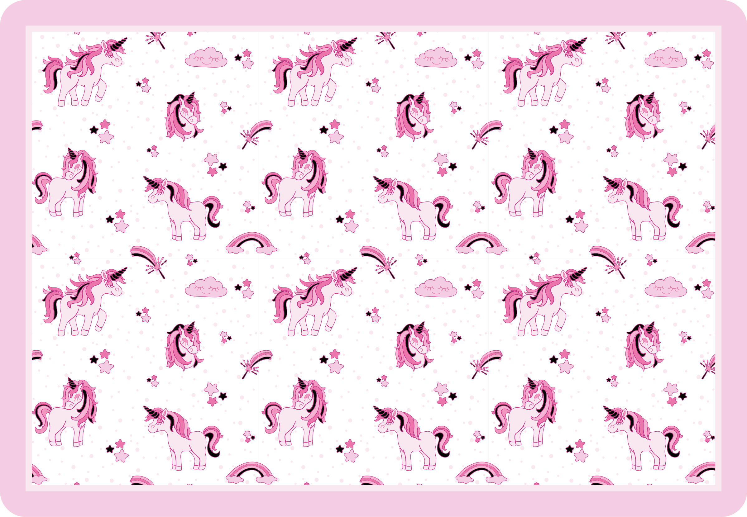Enhjørning fantasi rike vinyl teppe spedbarn - Tenstickers