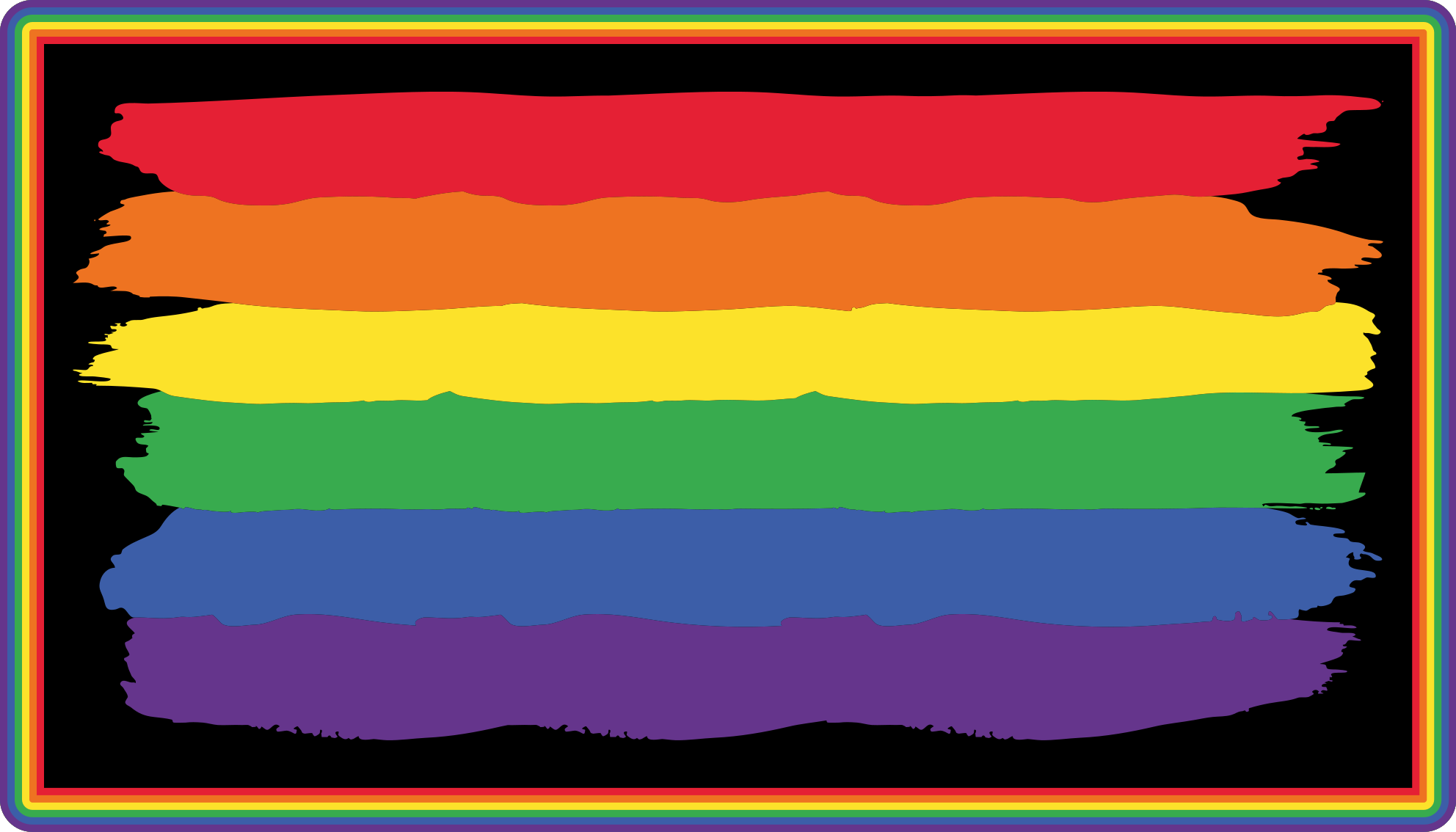 Fargerike regnbuestriper Vinyl teppe striper - Tenstickers