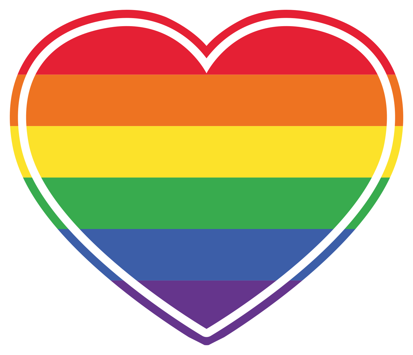 Gay pride flat i hjerteform vinyl teppe soverom - Tenstickers