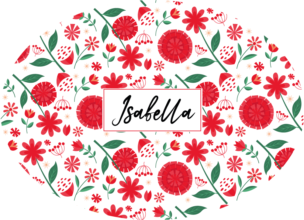 Tilpassede røde blomster vinyl teppe soverom - Tenstickers