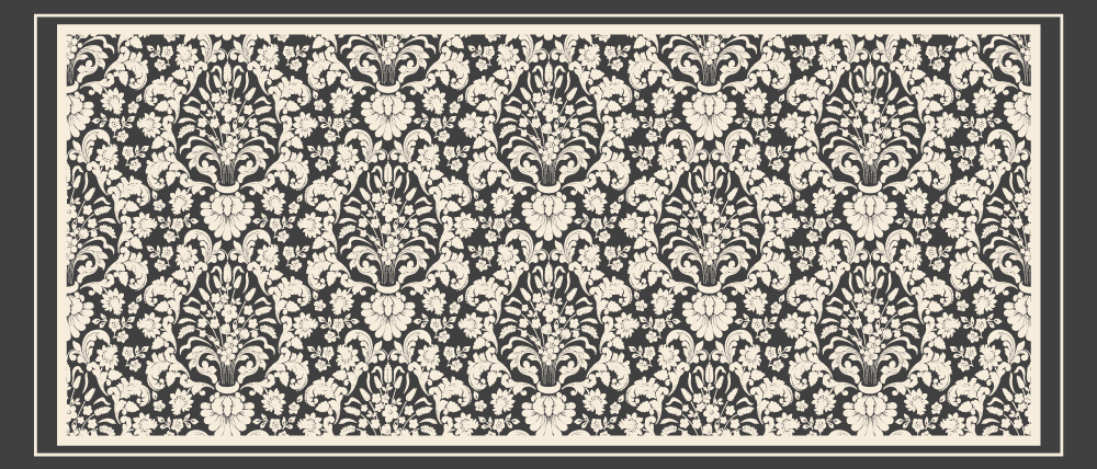 Elegant botanisk trekk vinyl teppe vintage - Tenstickers