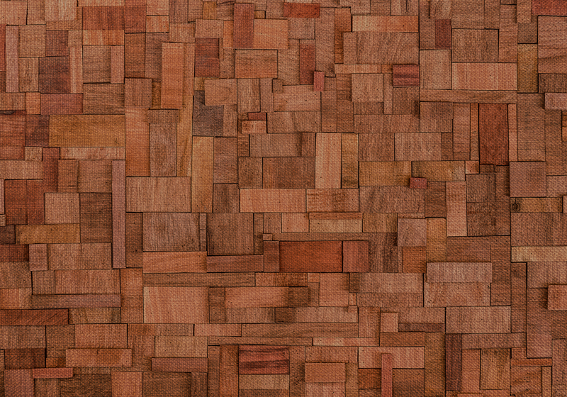 Varmt blokkmønster vinyl teppe tre - Tenstickers