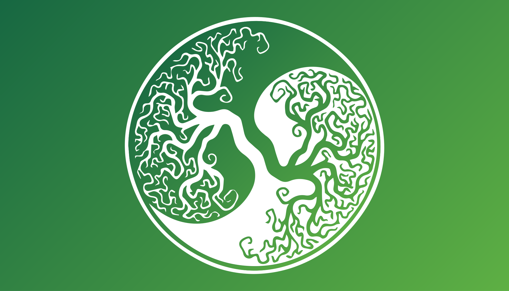 Tre silhuett sirkel vinyl teppe natur - Tenstickers