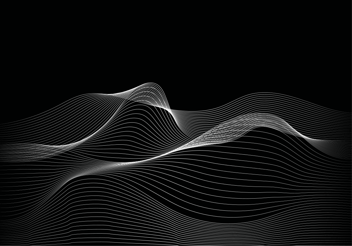 Flytende linjemønstre vinyl teppe moderne - Tenstickers