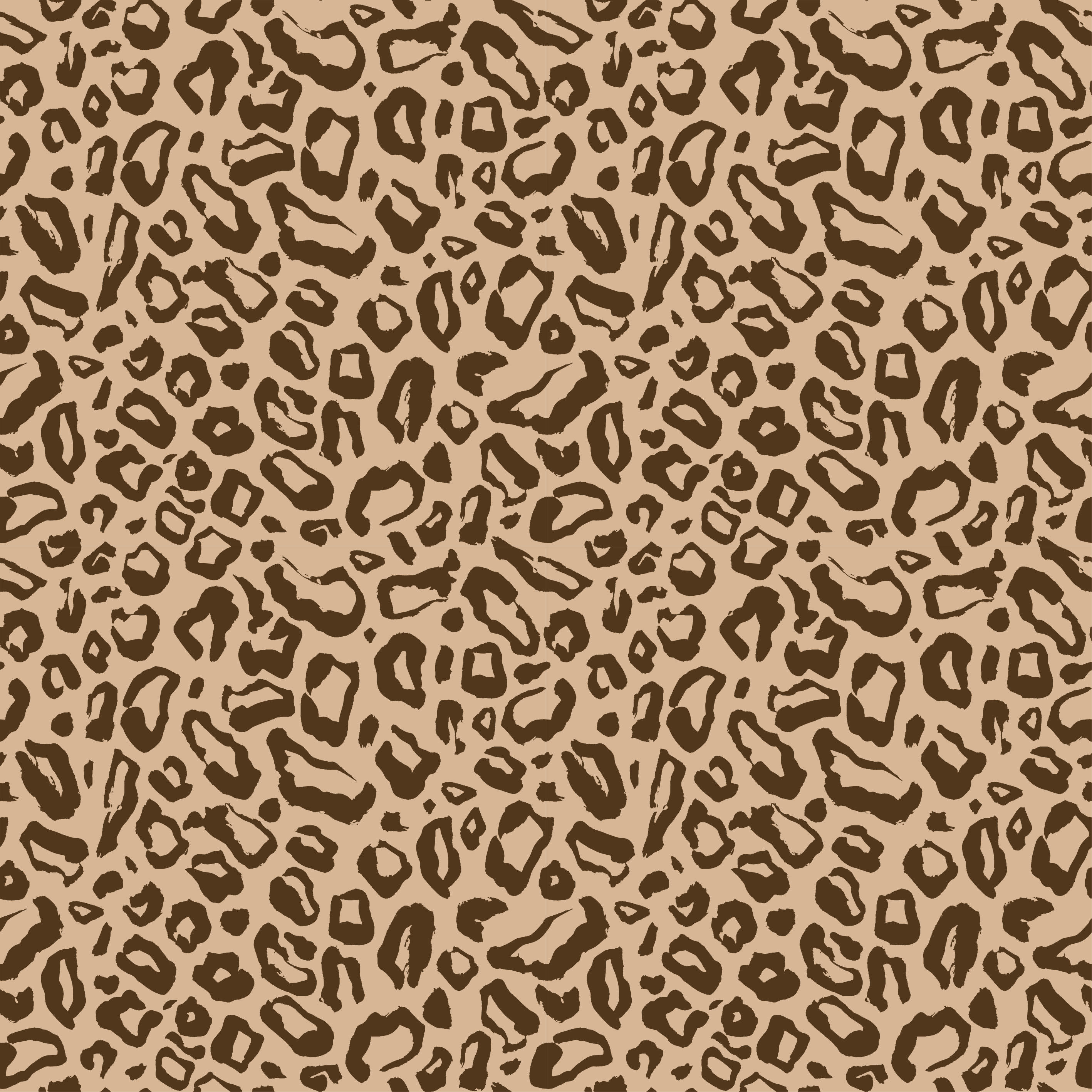 Brunt leopardprint vinyl teppe dyreavtrykk - Tenstickers