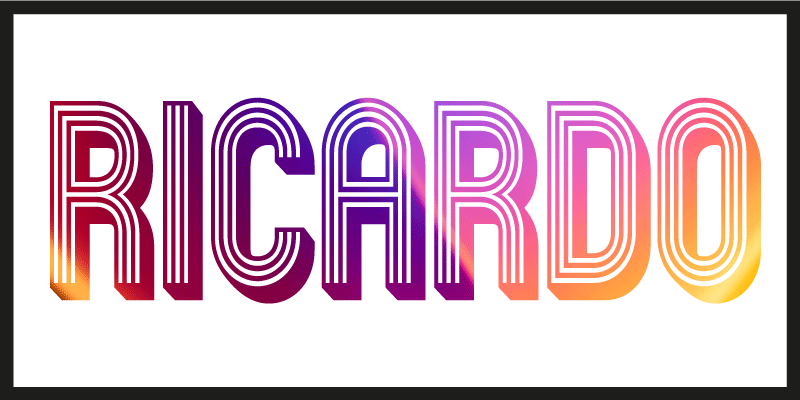 Ufokusert skinnende omrissnavn vinyl teppe med navn - Tenstickers