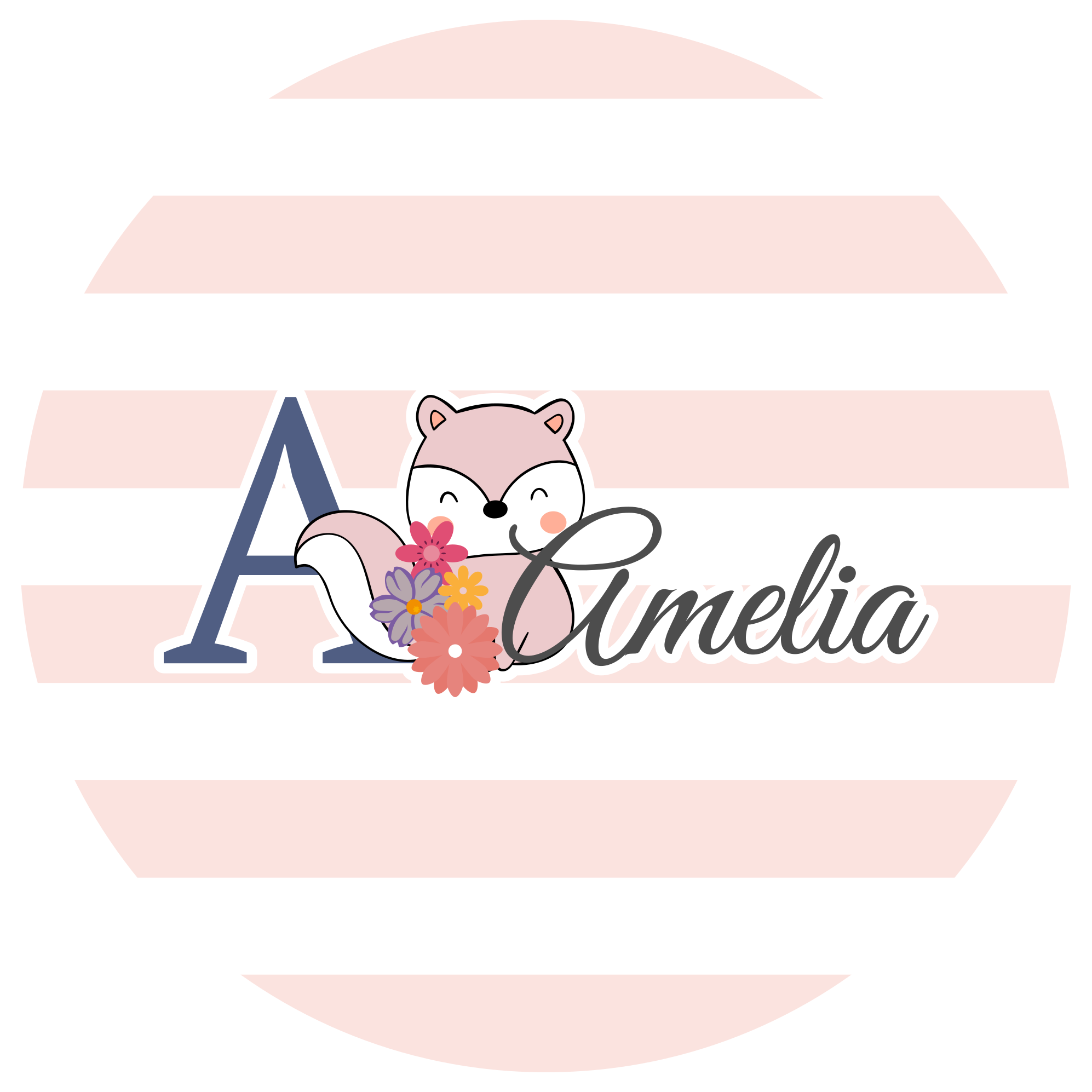 Tilpassbart revedesign vinyl teppe med navn - Tenstickers