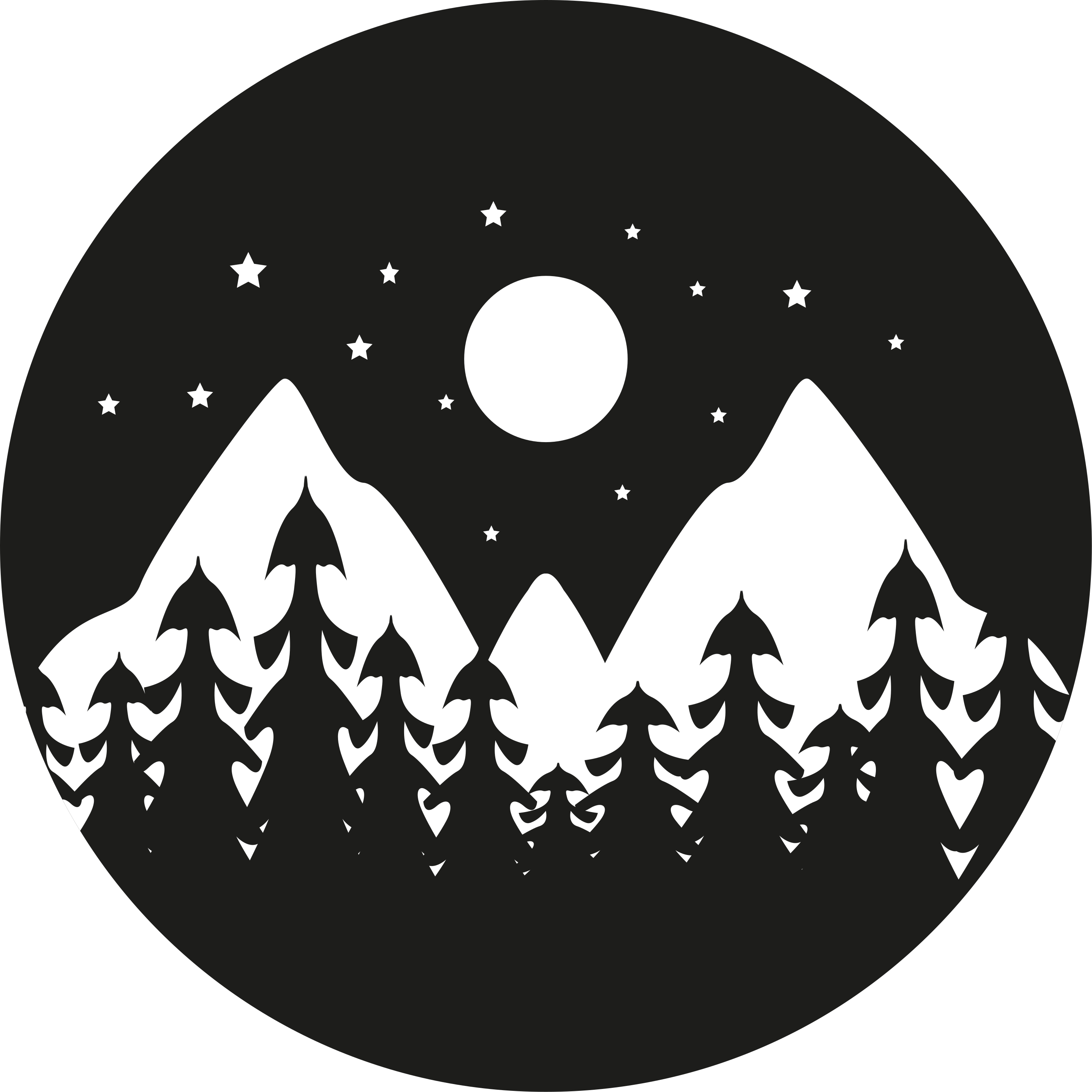 Fjellsilhuettscene vinyl teppe natur - Tenstickers