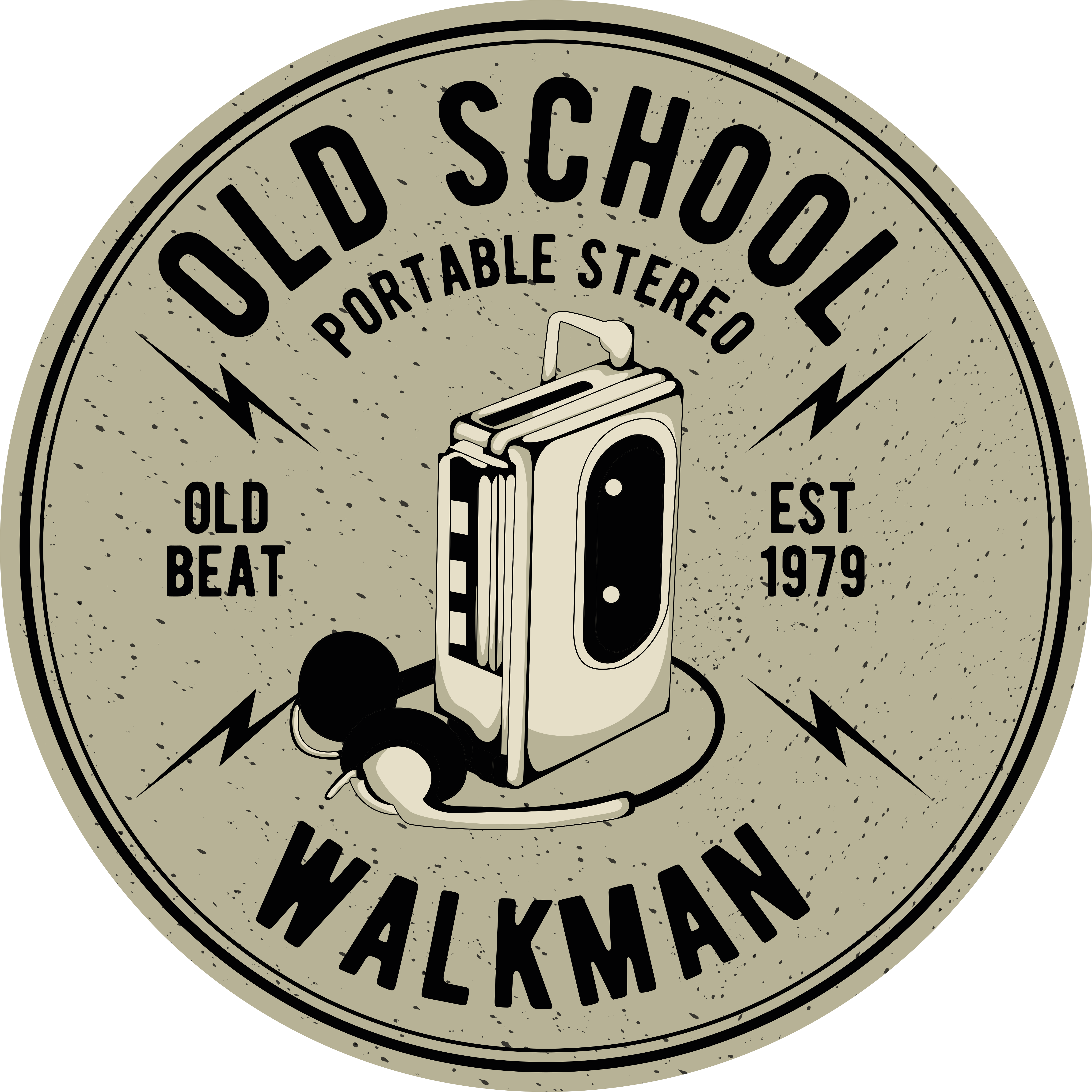 Retro bærbar stereo vinyl teppe vintage - Tenstickers