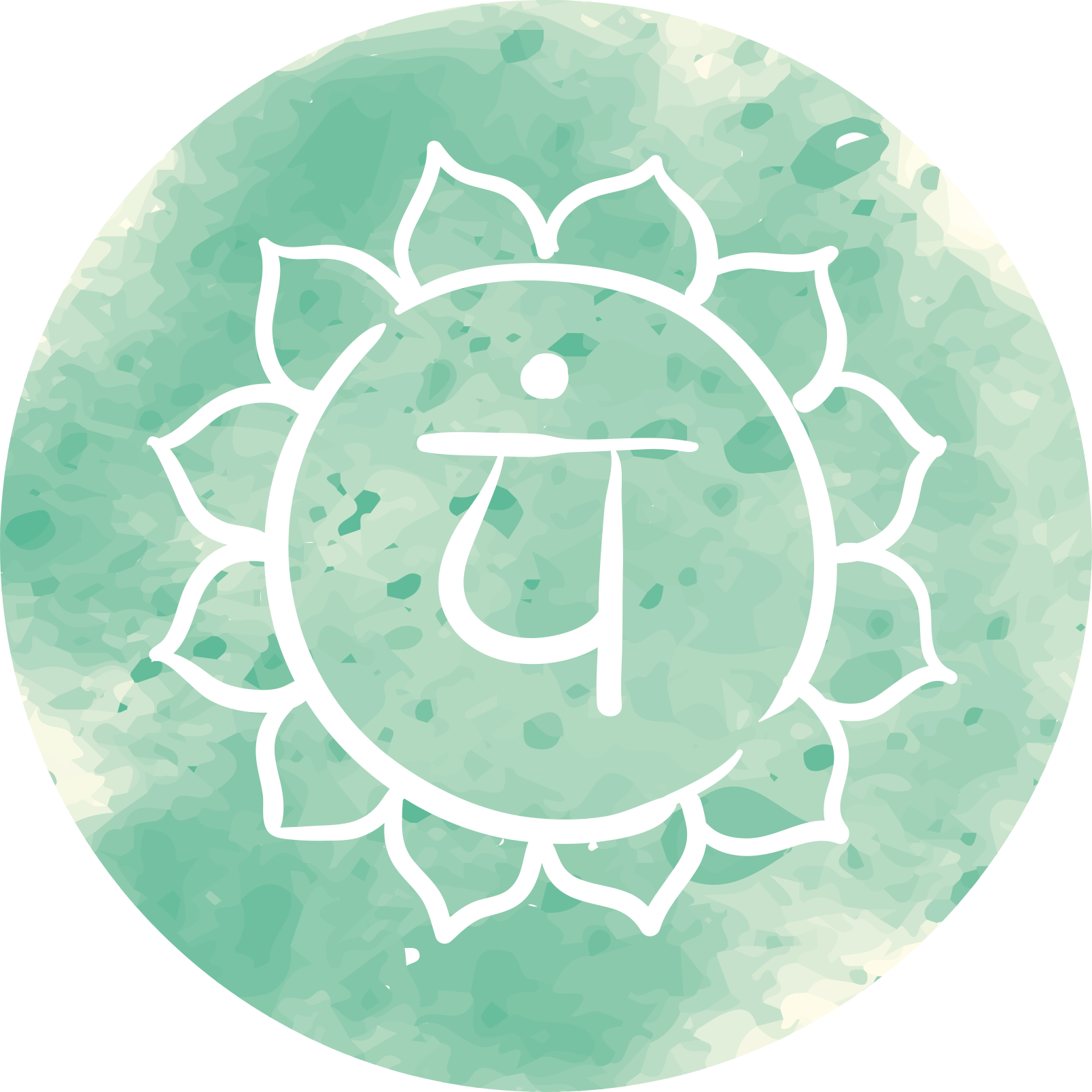 Lotus chakra-symbolet vinyl teppe mandala - Tenstickers