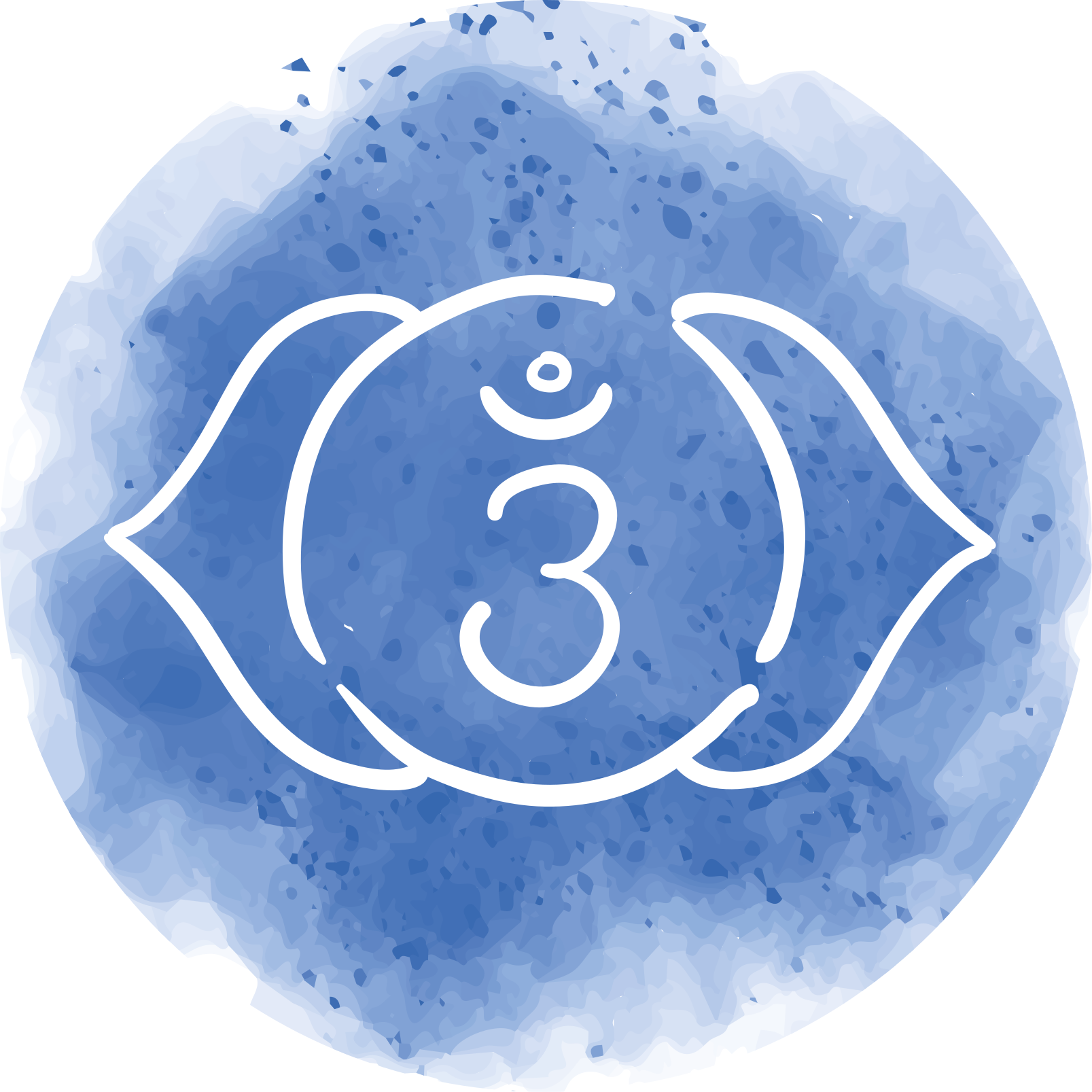 Beroligende blått symbol vinyl teppe mandala - Tenstickers