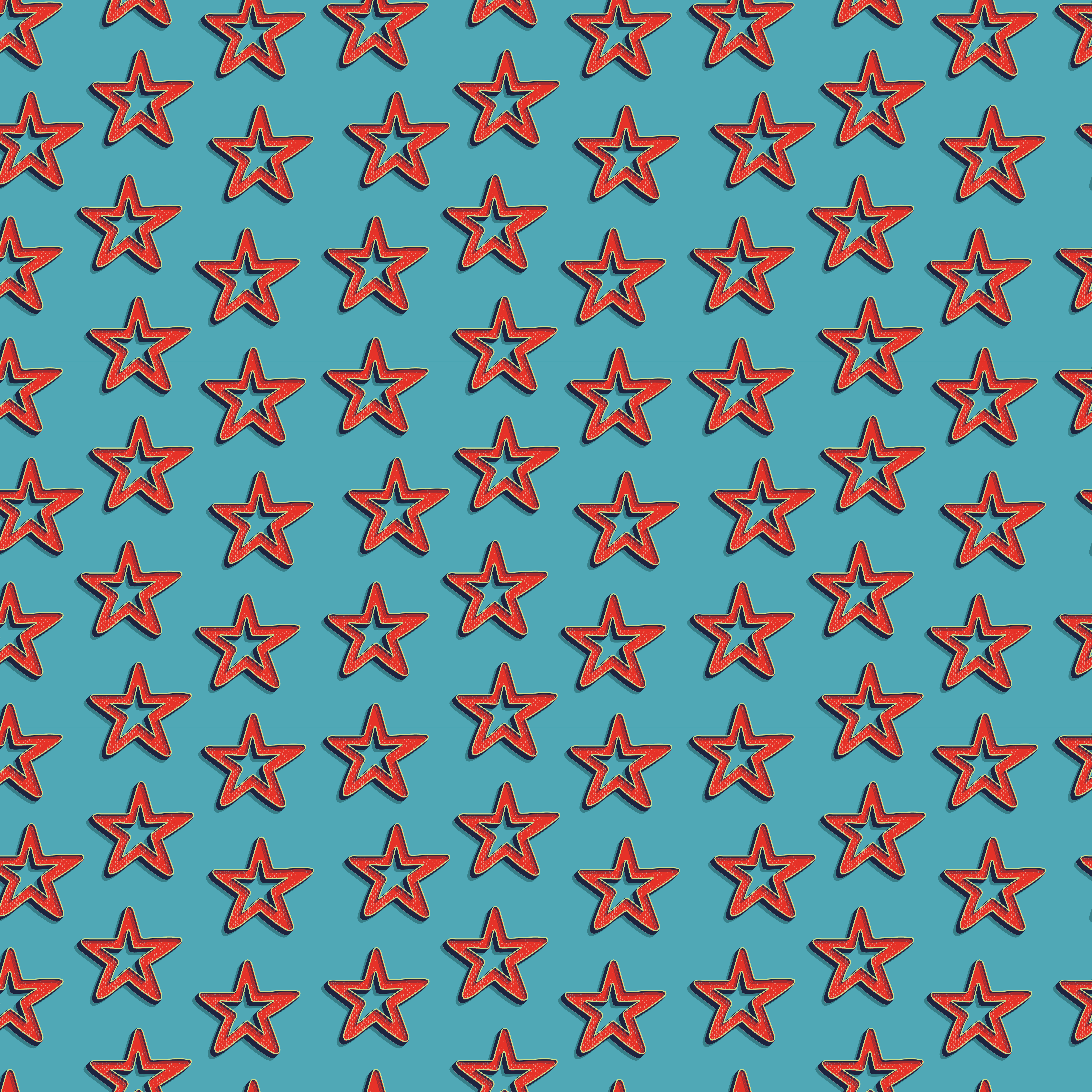 Retro stjerner mønster vinyl teppe stjerner - Tenstickers