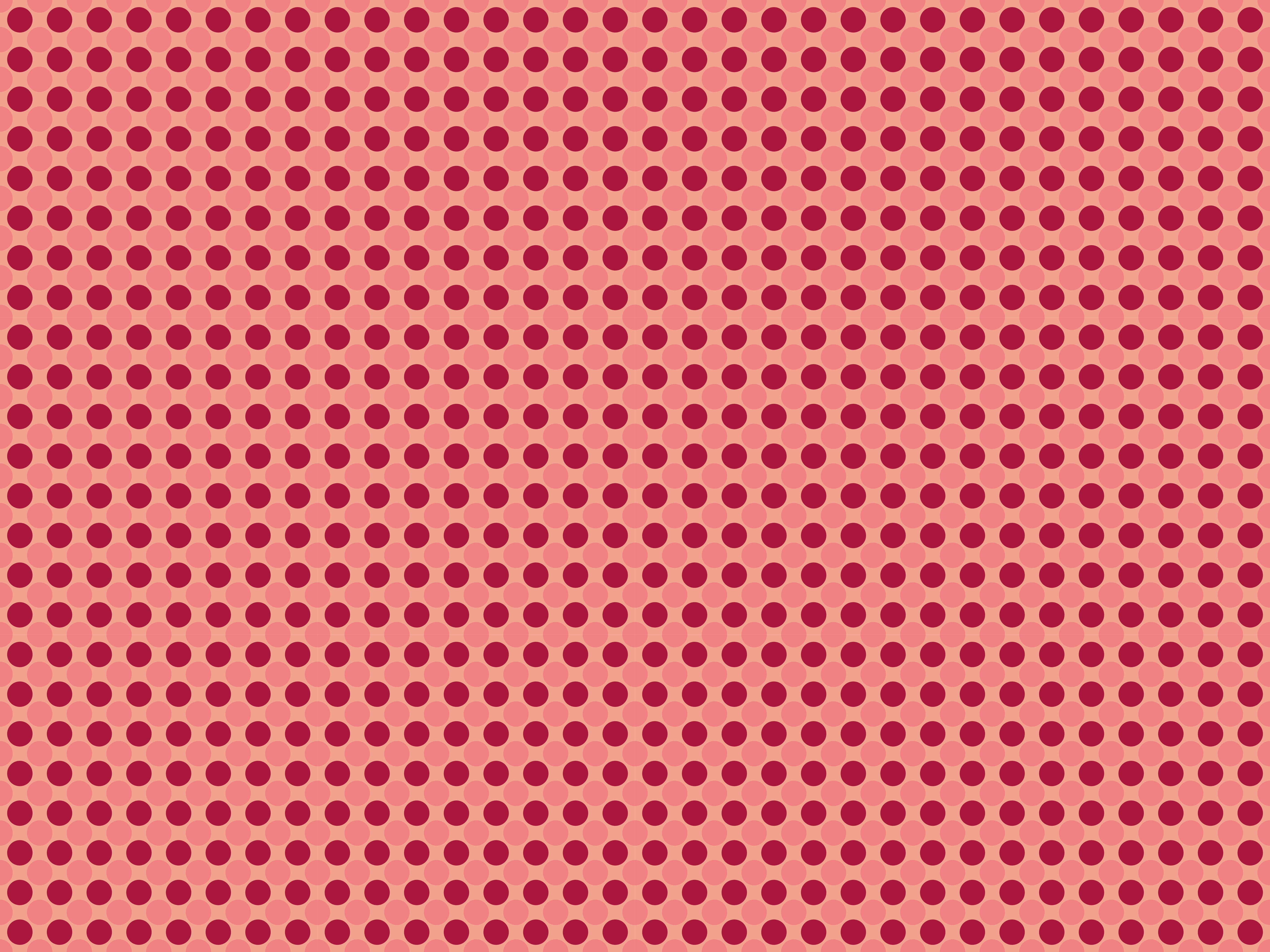 Røde og rosa prikker mønster vinylteppe - Tenstickers