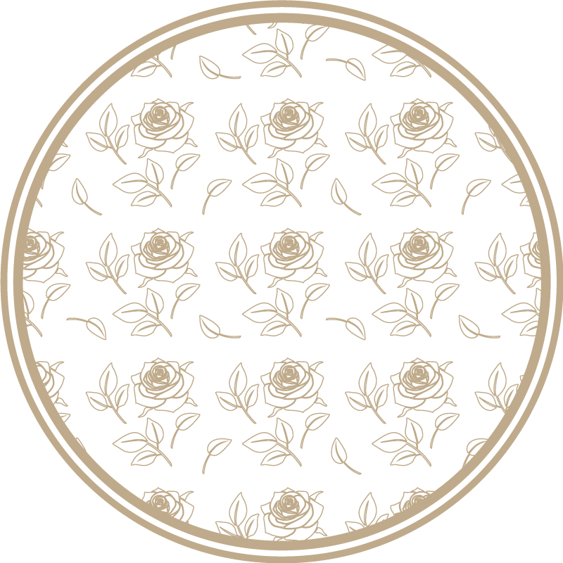 Roseblomsteroppsats vinyl teppe blomster og planter - Tenstickers