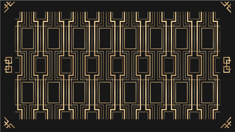 Elegante geometriske mønstre vinyl teppe moderne - Tenstickers