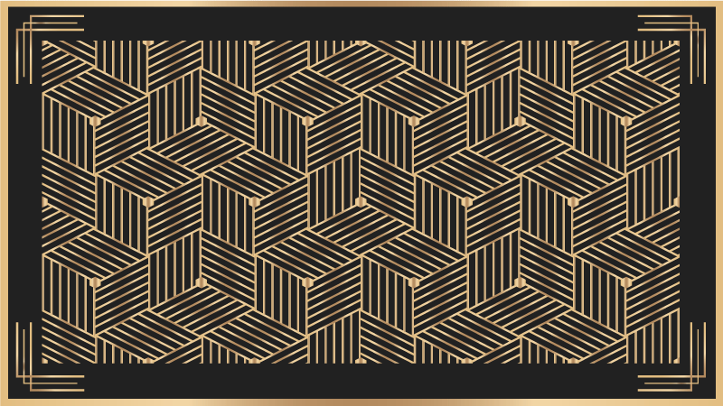 Stilig mønstret vinyl teppe geometrisk - Tenstickers