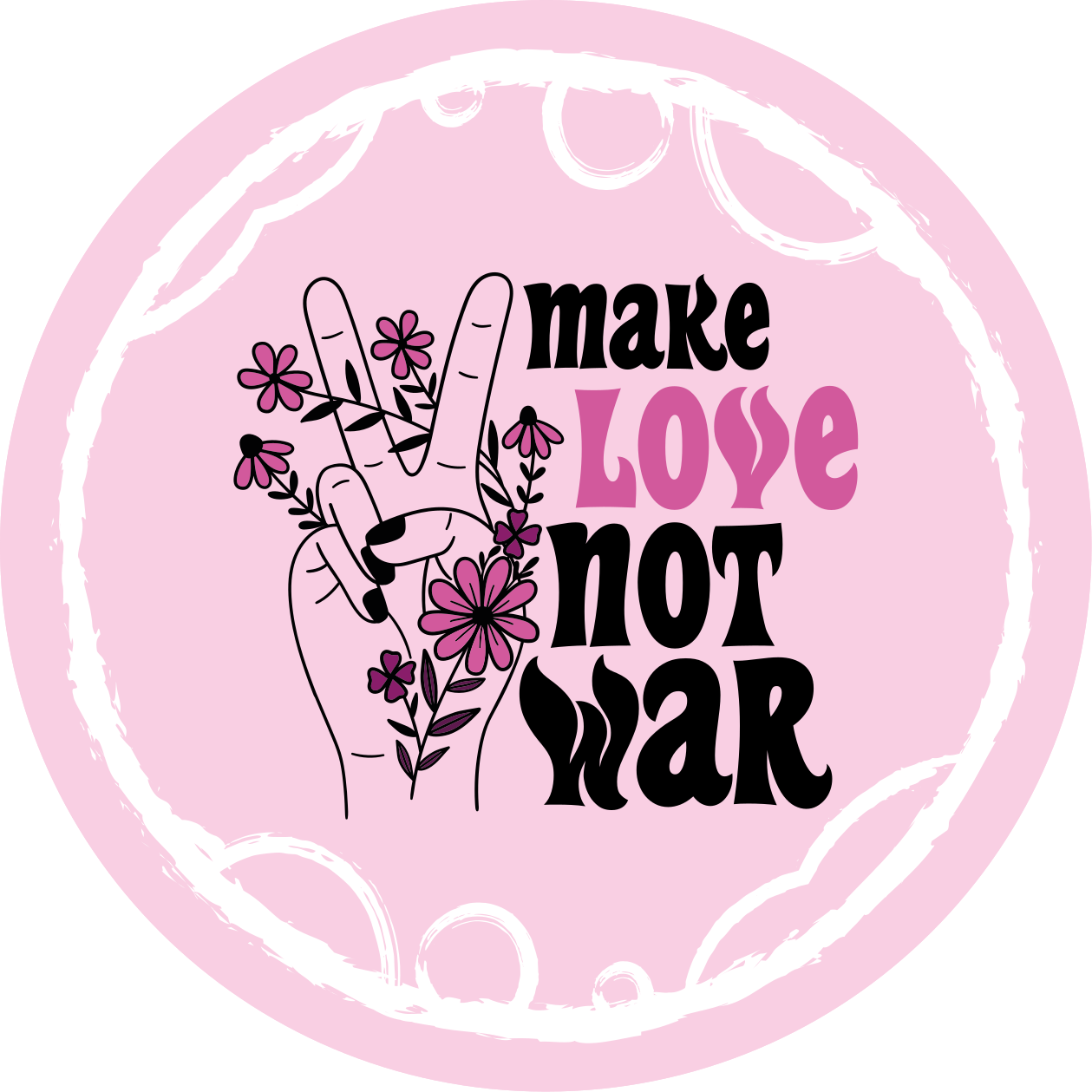 Fredelig kjærlighetsmelding vinyl teppe sagn og tekster - Tenstickers